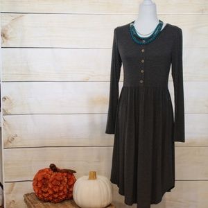 Long Sleeve Button Dress